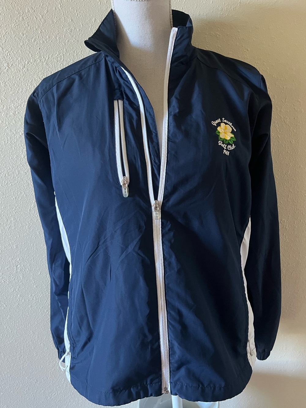 Great Southern Golf Club 1908 Navy Blue Full-Zip Windbreaker Jacket